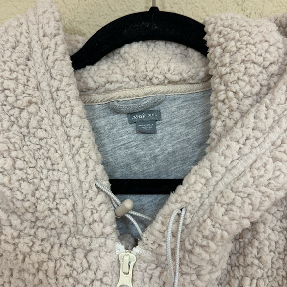 Aerie womans Oversized Sherpa full zip Jacket size XL - Picture 4 of 5
